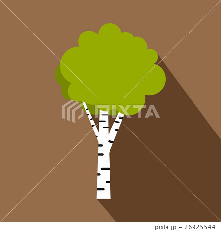 Birch icon, flat style 26925544
