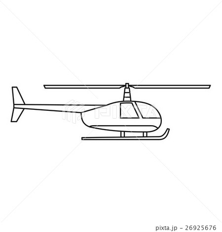 Helicopter icon, outline style 26925676