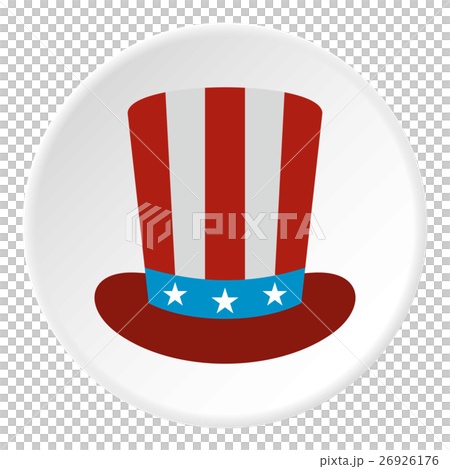 American hat icon, flat style 26926176