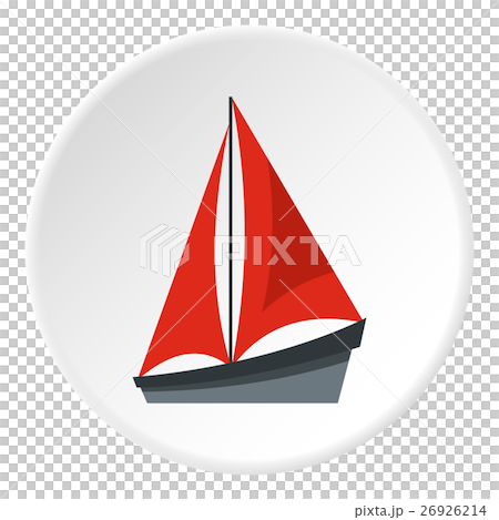 Small yacht icon, flat style Small yacht icon, flat style 26926214