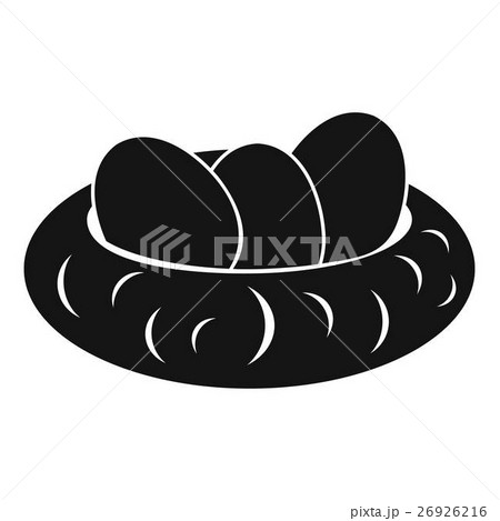 Eggs in the nest icon, simple style Eggs in the nest icon, simple style 26926216