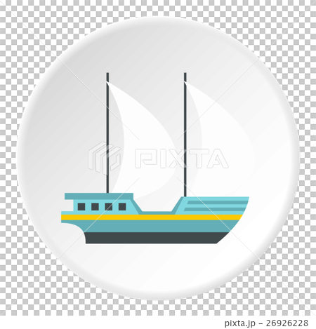 Big yacht icon, flat style - Stock Illustration [26926228] - PIXTA