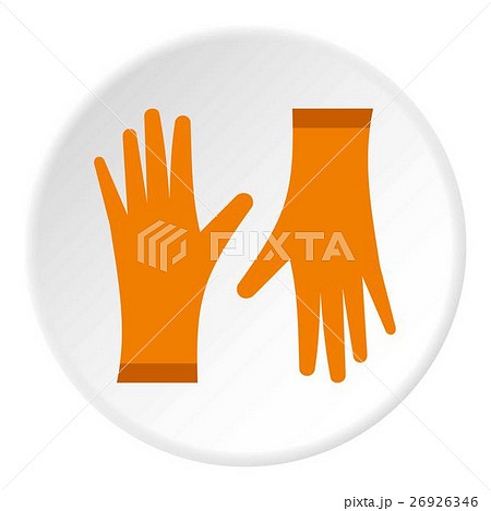 Rubber gloves icon, flat style 26926346