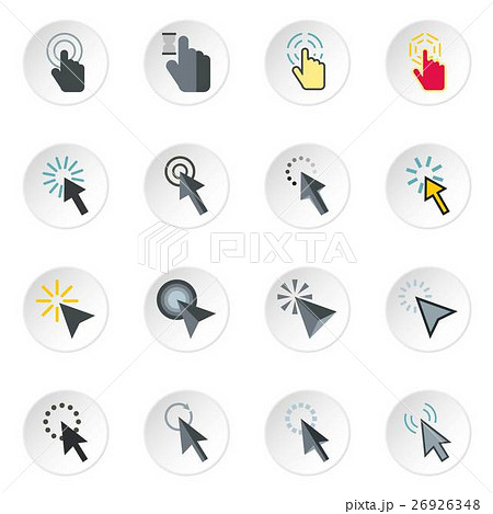 Mouse cursor icons set, flat style Mouse cursor icons set, flat style 26926348