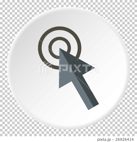Cursor arrow clicks icon, flat style 26926414