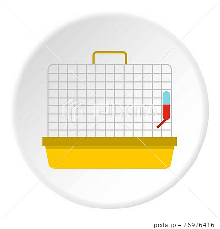 Cage for birds icon, flat style 26926416