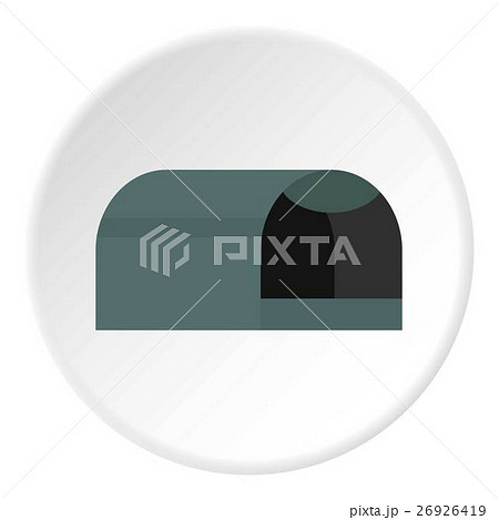 Booth for dog icon, flat style 26926419