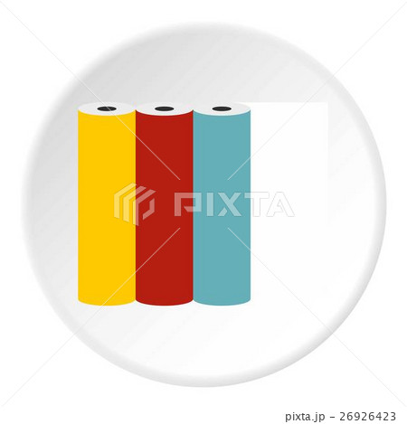 Printer cartridges icon, flat style 26926423