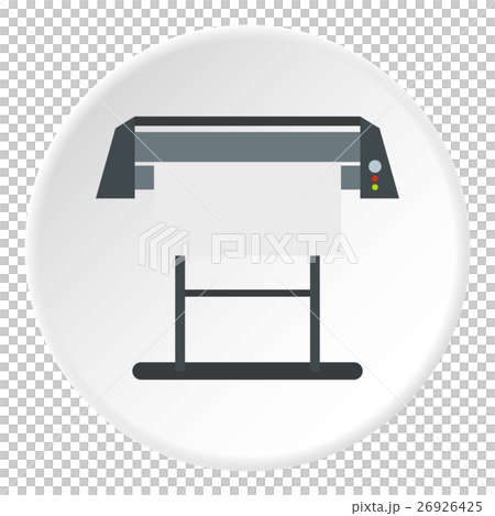 Platen for printing machines icon, flat style 26926425