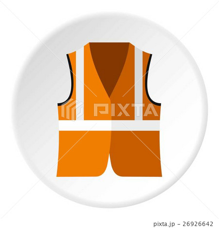 Reflective vest icon, flat style 26926642