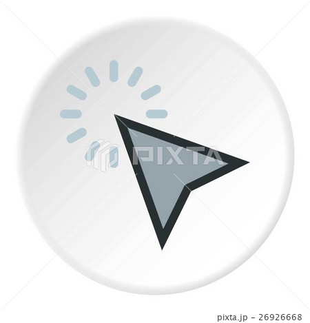 Cursor clicks icon, flat style Cursor clicks icon, flat style 26926668