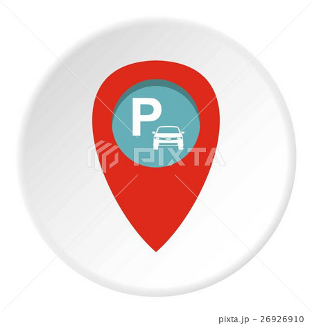 GPS parking sign icon, flat style 26926910