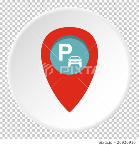 GPS parking sign icon, flat style 26926910