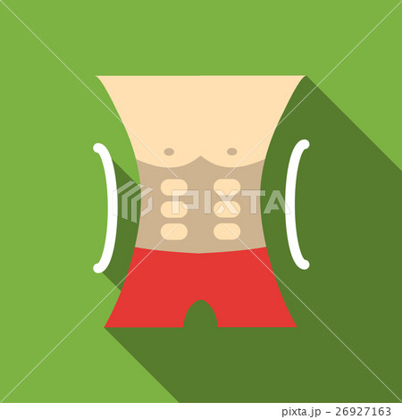 Men athletic torso icon, flat style 26927163