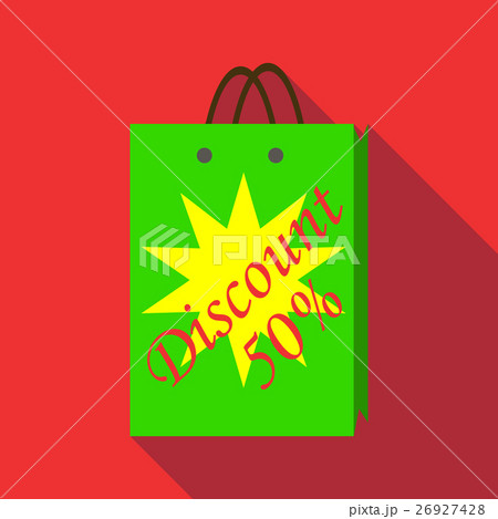 Package sale discount icon, flat style 26927428