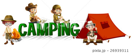 Font design with word camping Font design with word camping 26939311