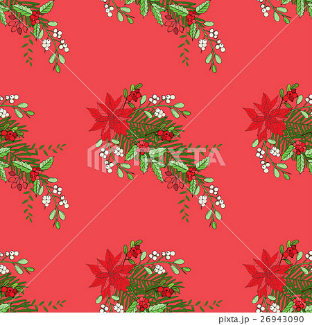 Seamless pattern with Christmas decoration 26943090