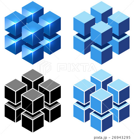 Isometric cubes vector sign 26943295