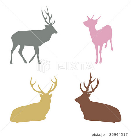 Christmas reindeer silhouettes. Christmas reindeer silhouettes. 26944517
