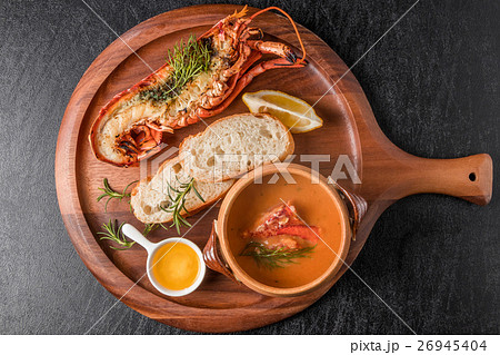 高級ロブスターのビスク フランス料理  High-quality lobster Bisque 高級ロブスターのビスク フランス料理  High-quality lobster Bisque 26945404