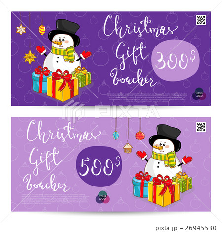 Christmas Gift Voucher with Prepaid Sum Template 26945530