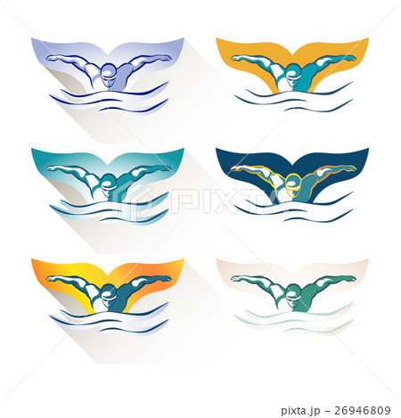 Modern Vector Abstract Swimming Logo Modern Vector Abstract Swimming Logo 26946809