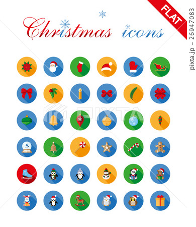 Christmas icons set and design elements. 26947083