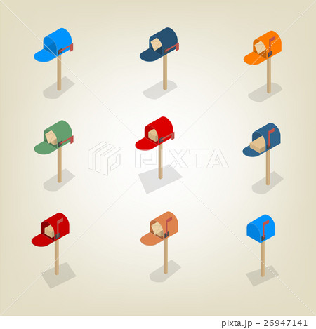 American mailbox isometric, vector illustration. American mailbox isometric, vector illustration. 26947141