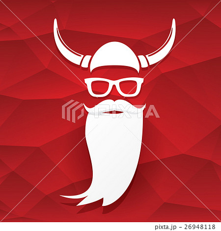 vector Christmas hipster santa claus greeting card 26948118