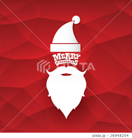 vector Christmas hipster santa claus greeting card 26948204