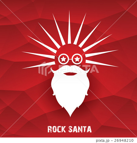 vector Christmas hipster santa claus greeting card 26948210