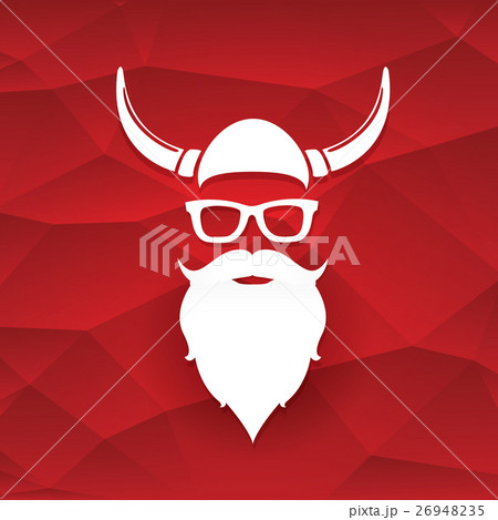 vector Christmas hipster santa claus greeting card 26948235
