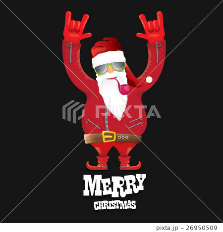 vector biker santa claus with smoking pipe. 26950509
