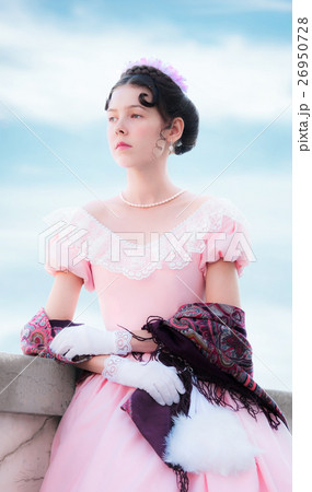 Proud girl in the image of the princess 26950728