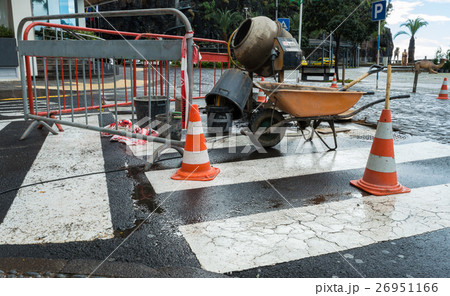 Roadworks in a Town in Madeira Roadworks in a Town in Madeira 26951166