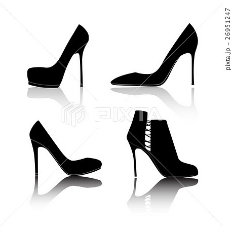 Shoes Silhouette on White Background Vector Shoes Silhouette on White Background Vector 26951247