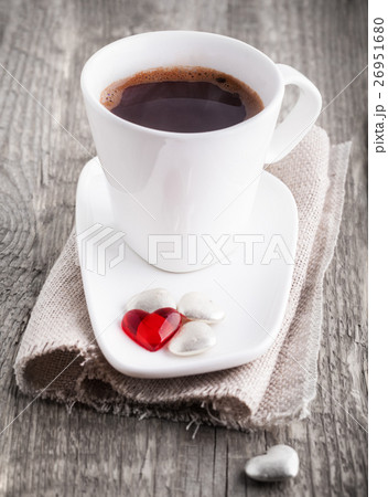 Cup of Coffee with candy hearts Cup of Coffee with candy hearts 26951680