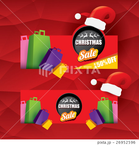 vector Christmas sales tag or label 26952596