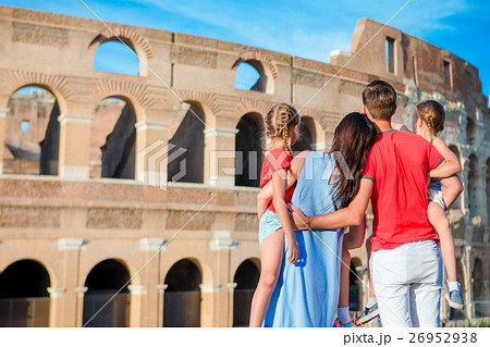Happy family in Europe. Parents and kids in Rome 26952938