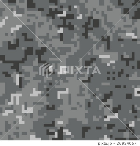 Pixel camo seamless pattern. Grey urban camouflage 26954067