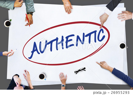 Authentic Genuine Proof Real True Veritable Concept 26955293