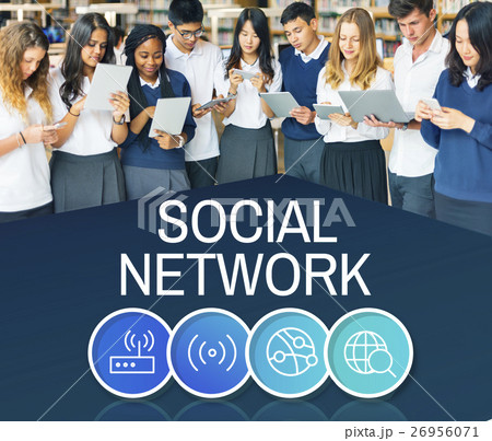 Internet Network Buttons Icon Concept 26956071