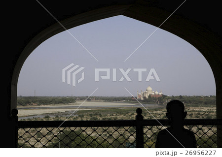 View of the Taj Mahal from Agra Fort, Agra, India View of the Taj Mahal from Agra Fort, Agra, India 26956227