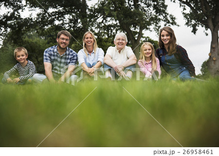 Family Generations Parenting Togetherness Relaxation Concept 26958461