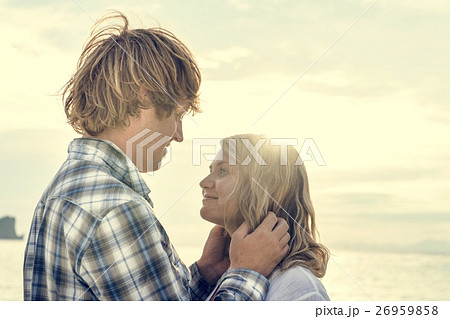 Couple Beach Cheerful Summer Vacation Tropical Concept Couple Beach Cheerful Summer Vacation Tropical Concept 26959858