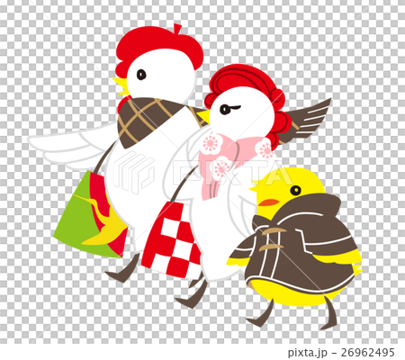 にわとり親子のお買い物 26962495