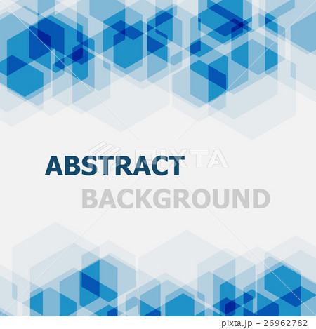 Abstract blue hexagon overlapping background 26962782