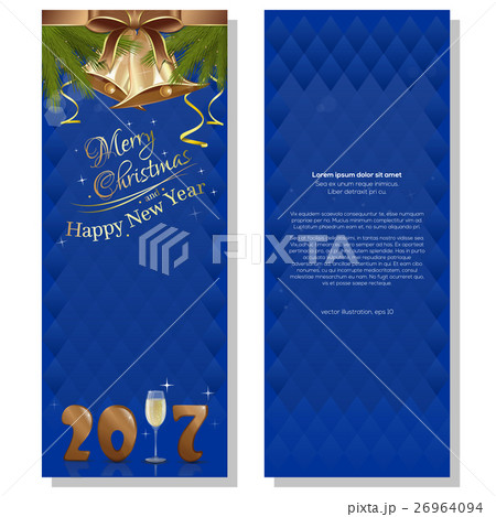 New Year 2017. Blue vector christmassy background 26964094