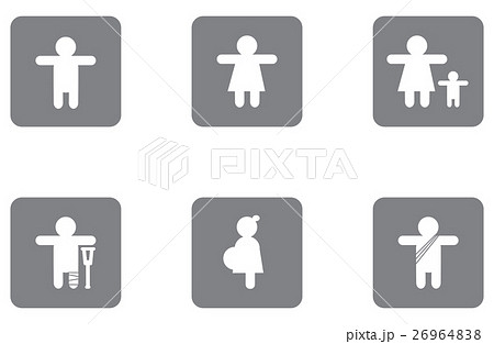 White icon on grey background about man woman 26964838