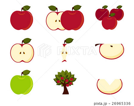 りんご セットのイラスト素材 26965336 Pixta